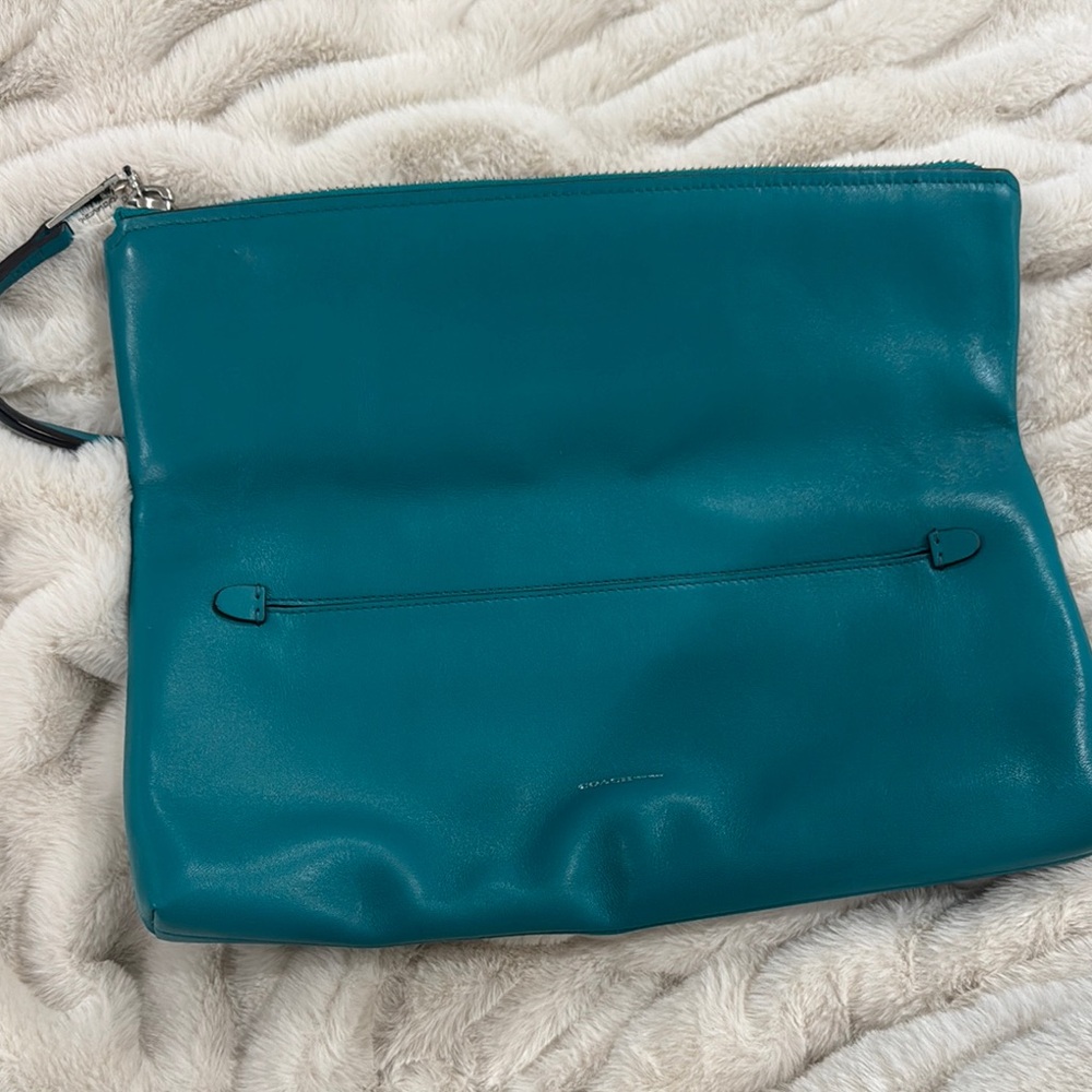 Coach Blue Clutch Wristlet Bag